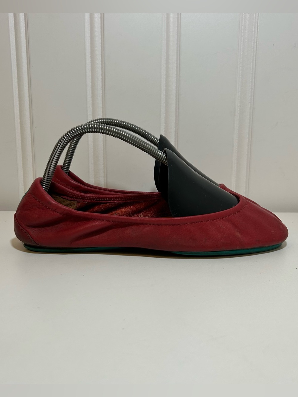 Tieks Red Leather Ballet Flats - Classic Women's Slip-On